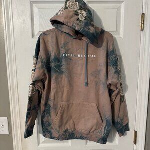 Civil Regime White Rose Unisex Hoodie Brunnera Sand Size Medium New in Bag $150